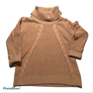 Calvin Klein Women Large Cable Knit Blush Sweater